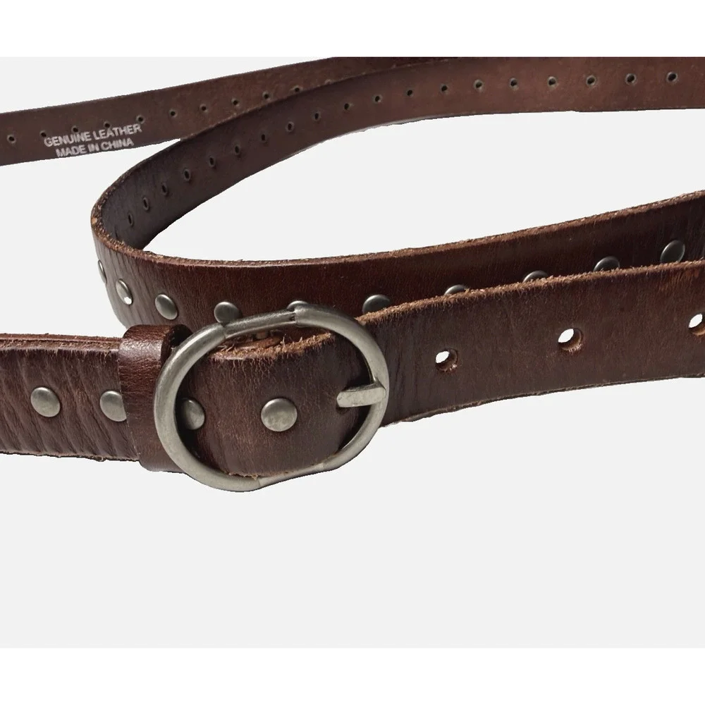 Silpada Double Strand Belt Womens XL Genuine Leather Brown Wrap Around 30 / 32